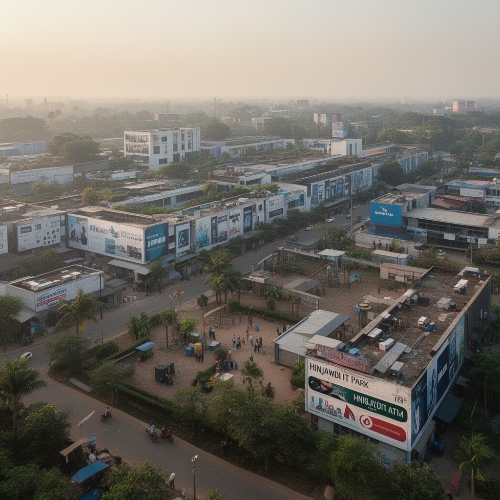 AI-generated illustration of Hinjawadi IT Park