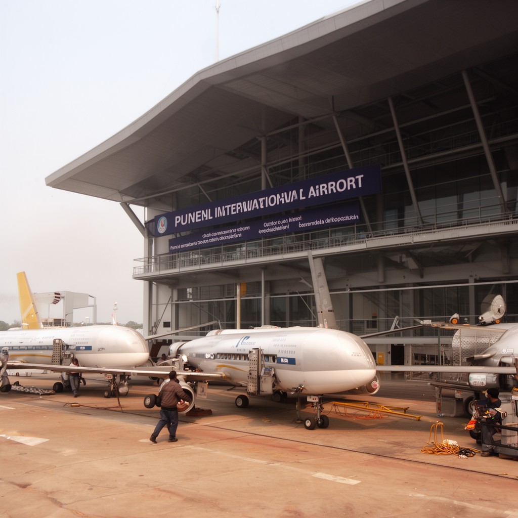 AI-generated illustration of Pune International Airport