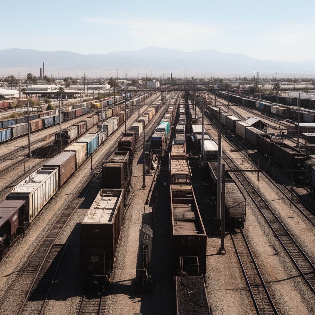 AI-generated illustration of Barstow Yard