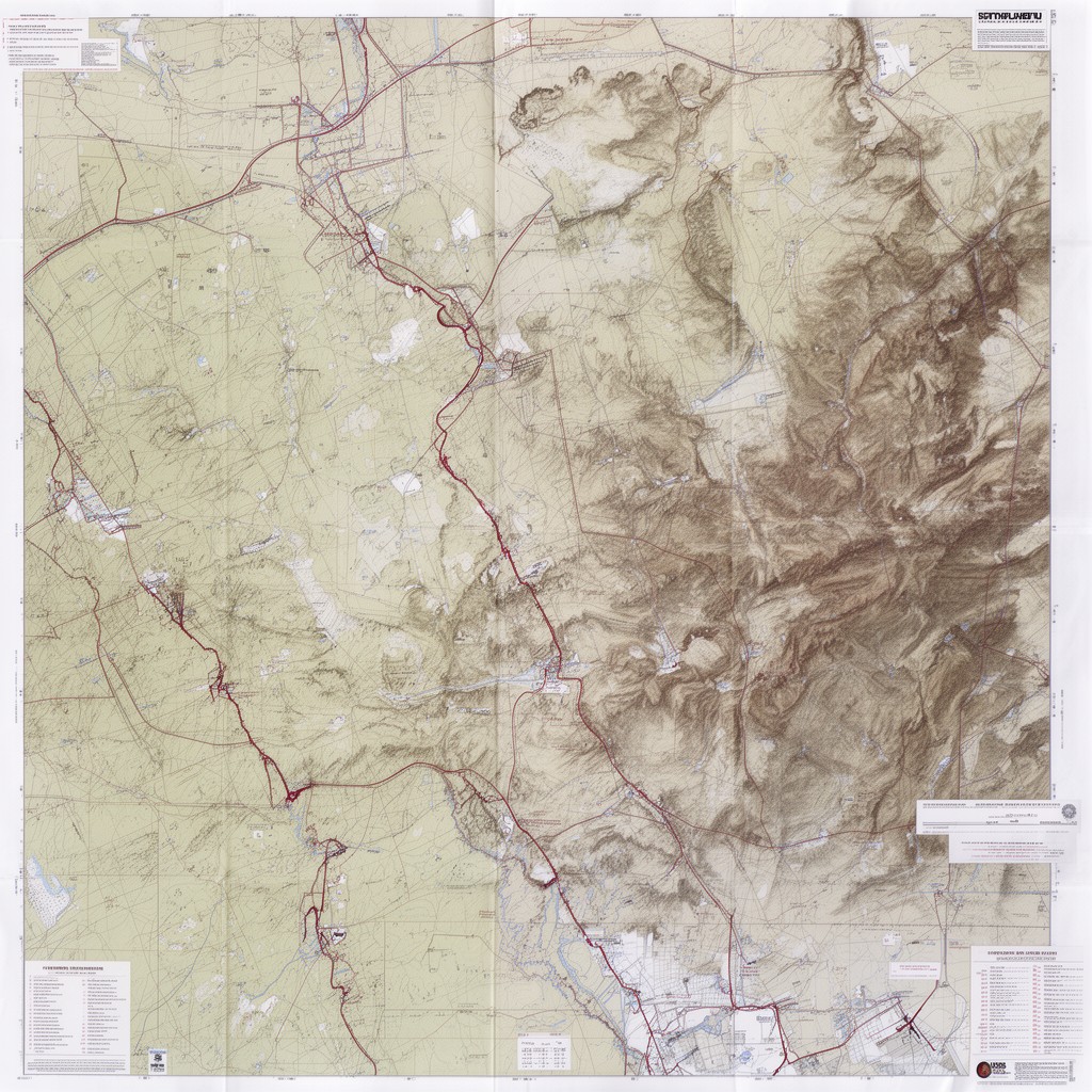 AI-generated illustration of USGS topographic maps
