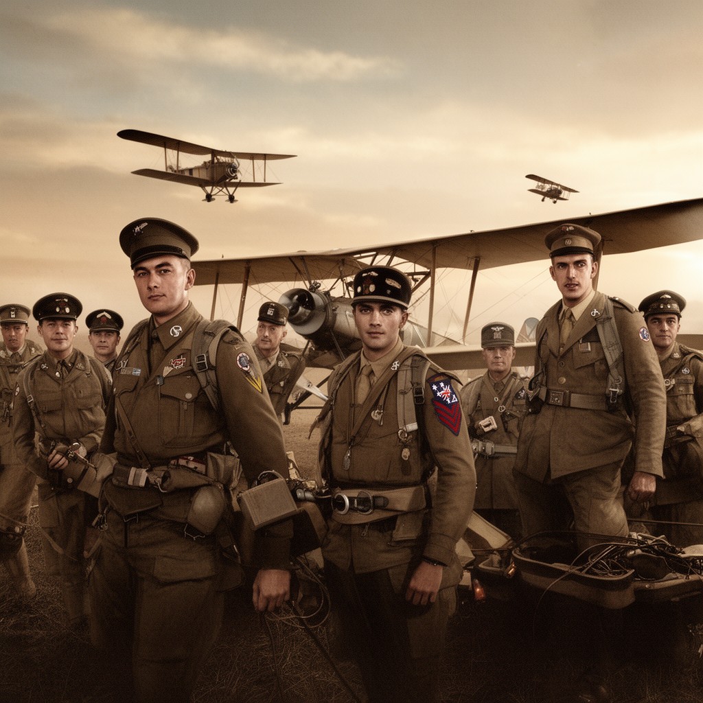 AI-generated illustration of No. 3 Squadron Australian Flying Corps