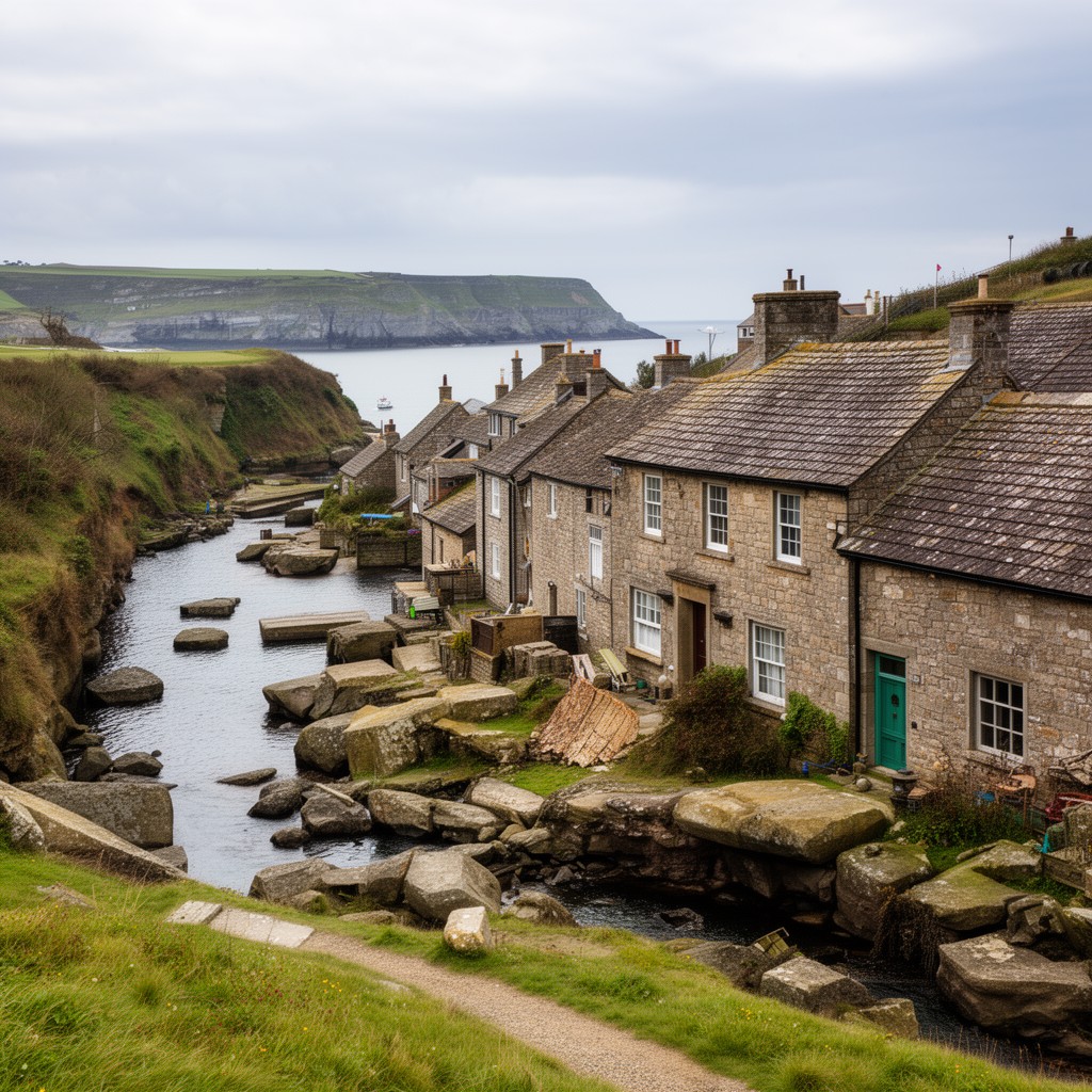 AI-generated illustration of Worth Matravers