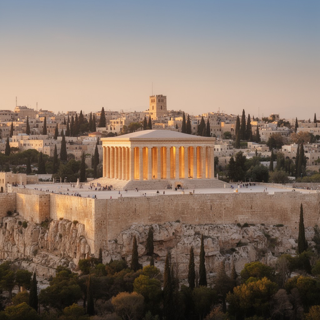 AI-generated illustration of land of Moriah