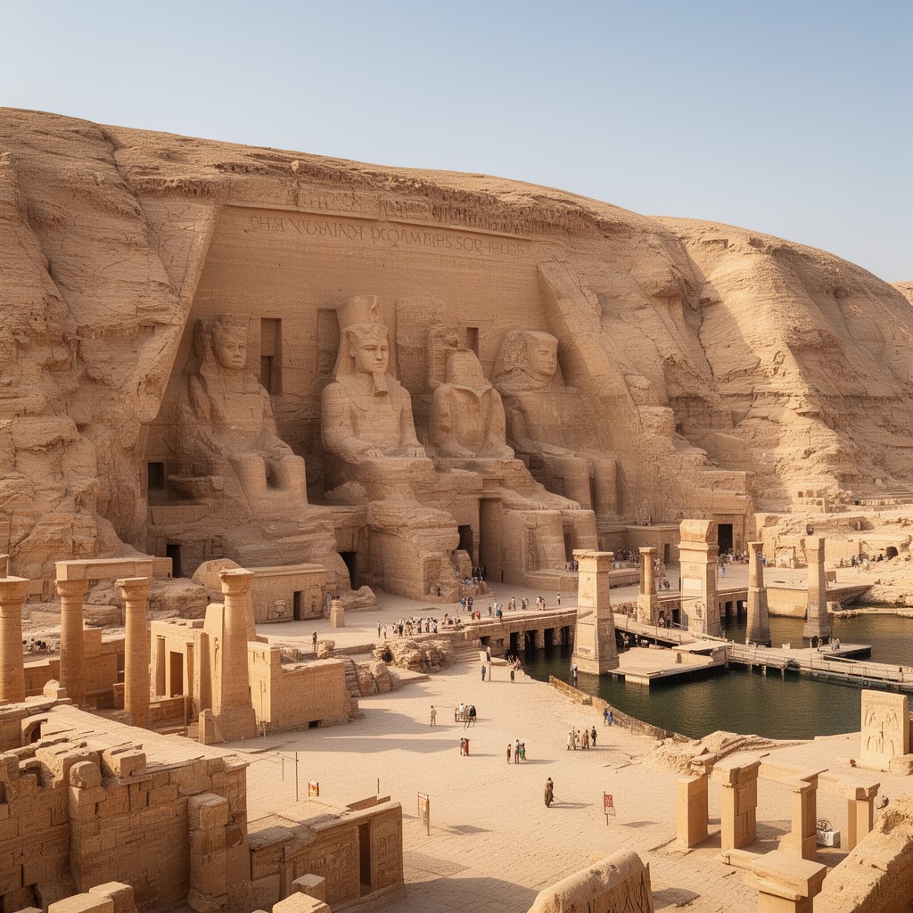 AI-generated illustration of Nubian Monuments from Abu Simbel to Philae