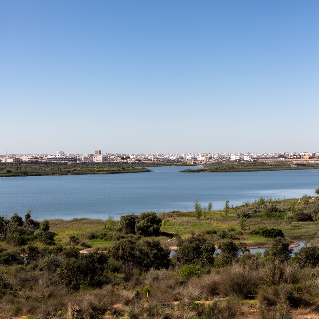 AI-generated illustration of Lake of Tunis