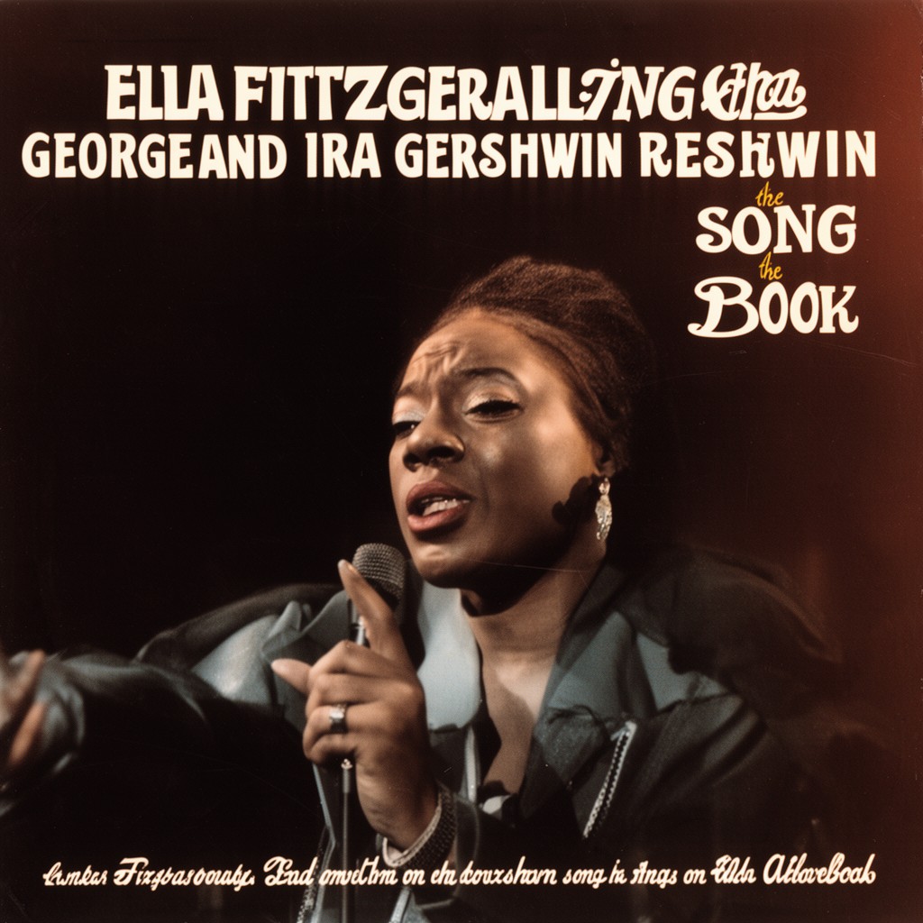AI-generated illustration of Ella Fitzgerald Sings the George and Ira Gershwin Song Book