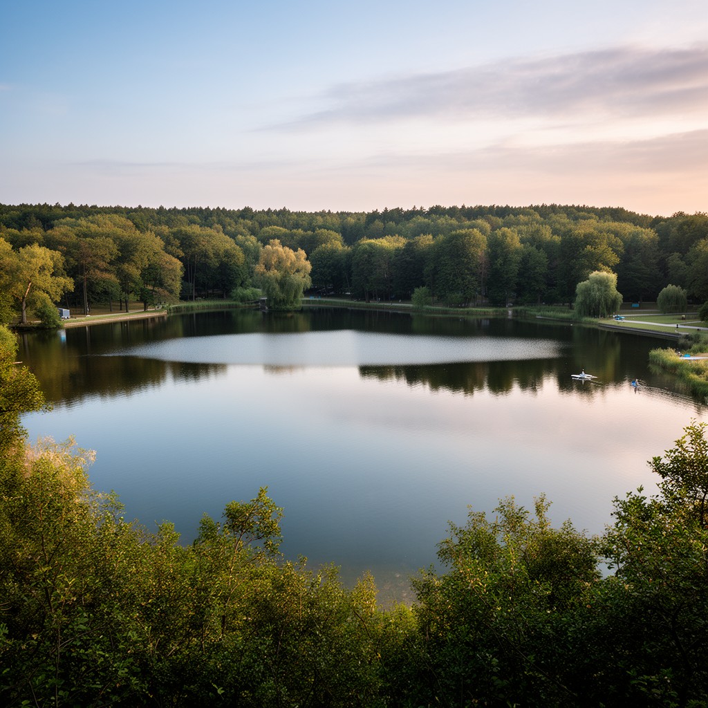 AI-generated illustration of Schlachtensee