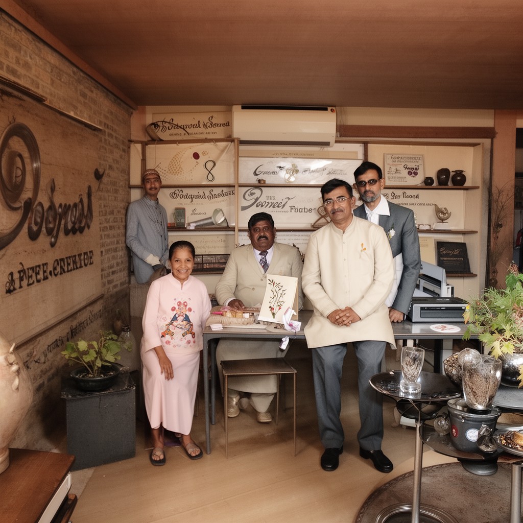AI-generated illustration of Godrej family