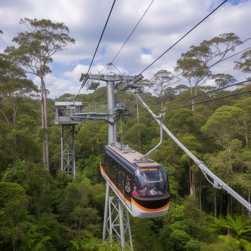 AI-generated illustration of Skyrail Rainforest Cableway