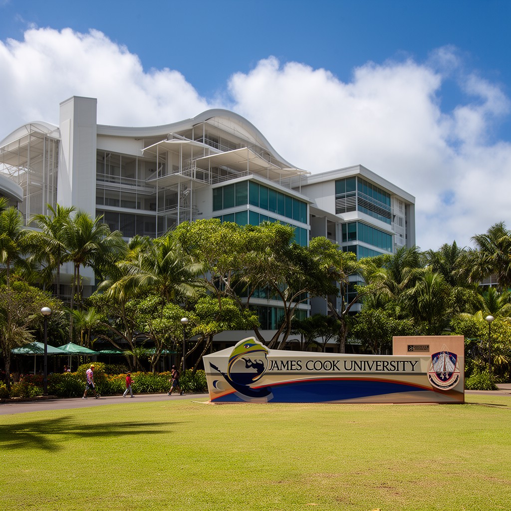AI-generated illustration of James Cook University Cairns campus