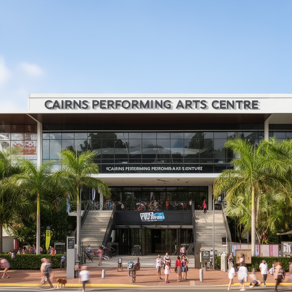 AI-generated illustration of Cairns Performing Arts Centre