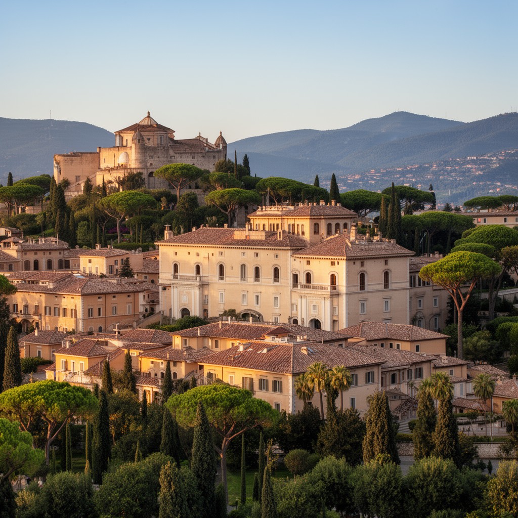 AI-generated illustration of Villa Medici