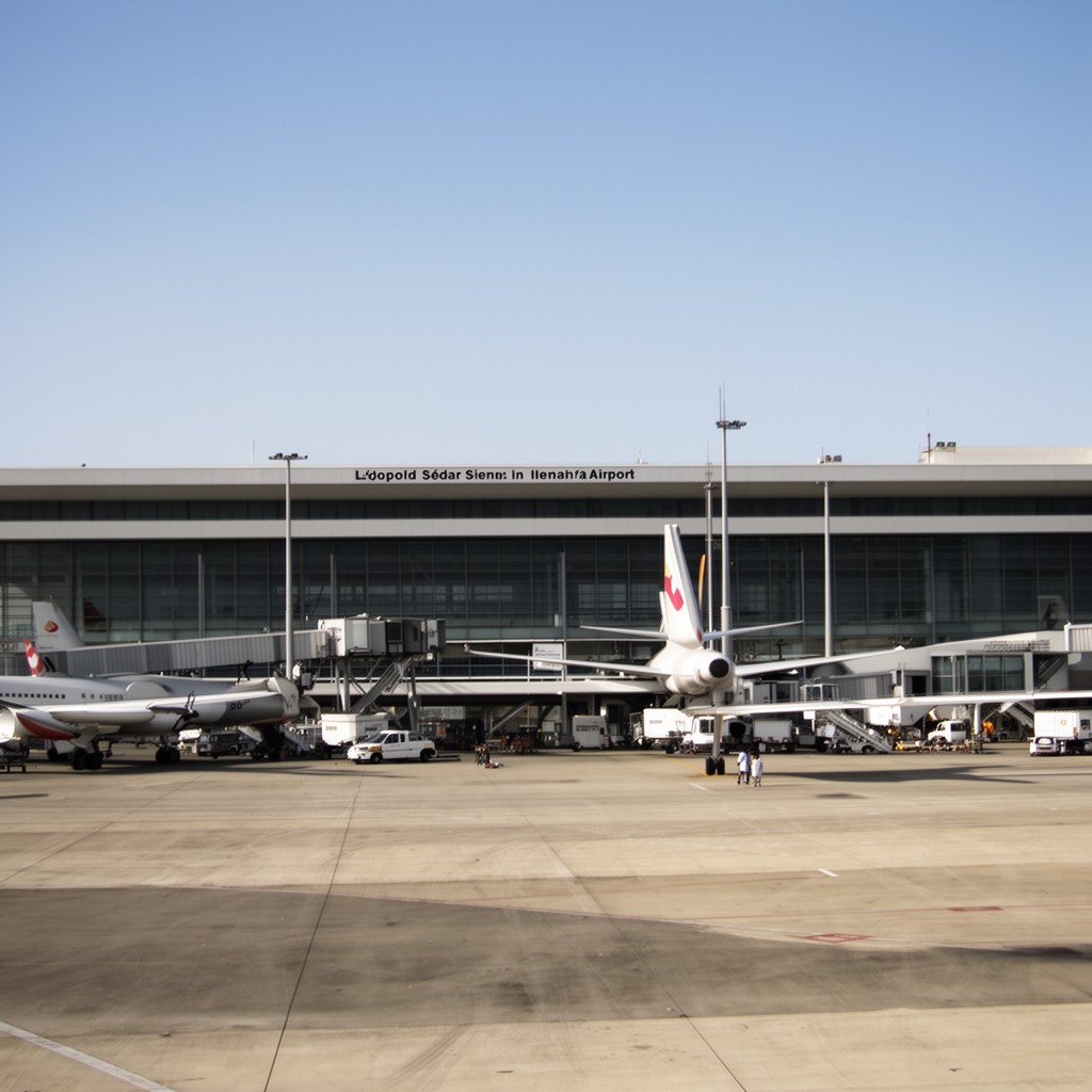 AI-generated illustration of Léopold Sédar Senghor International Airport