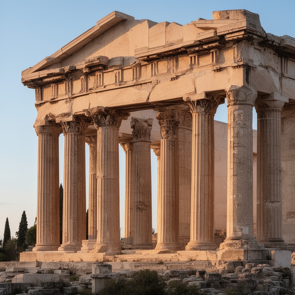 AI-generated illustration of Classical Greek architecture
