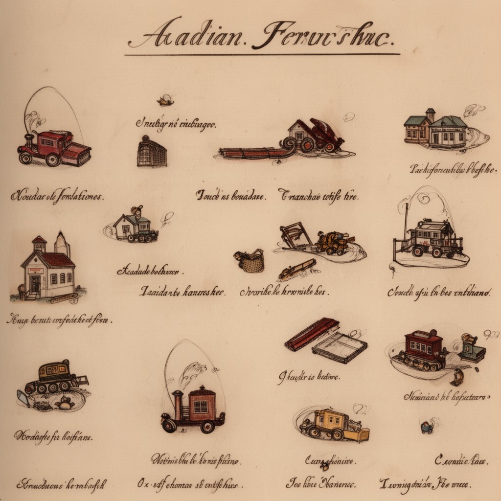 AI-generated illustration of Acadian French