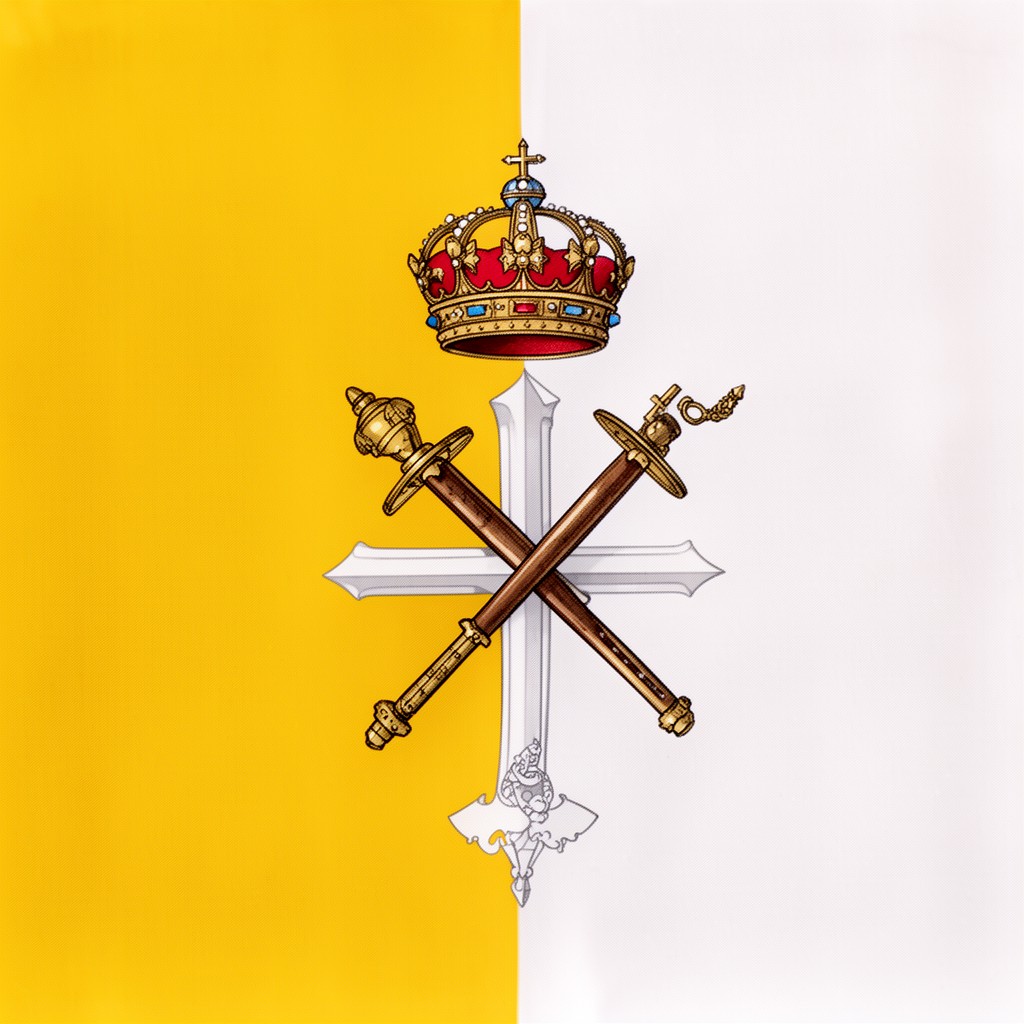 AI-generated illustration of Vatican City flag