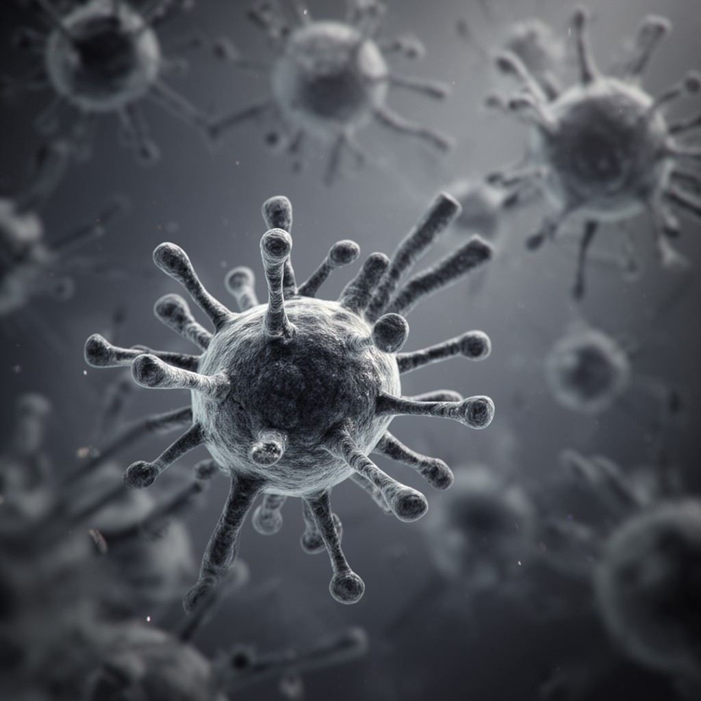 AI-generated illustration of Zaire ebolavirus