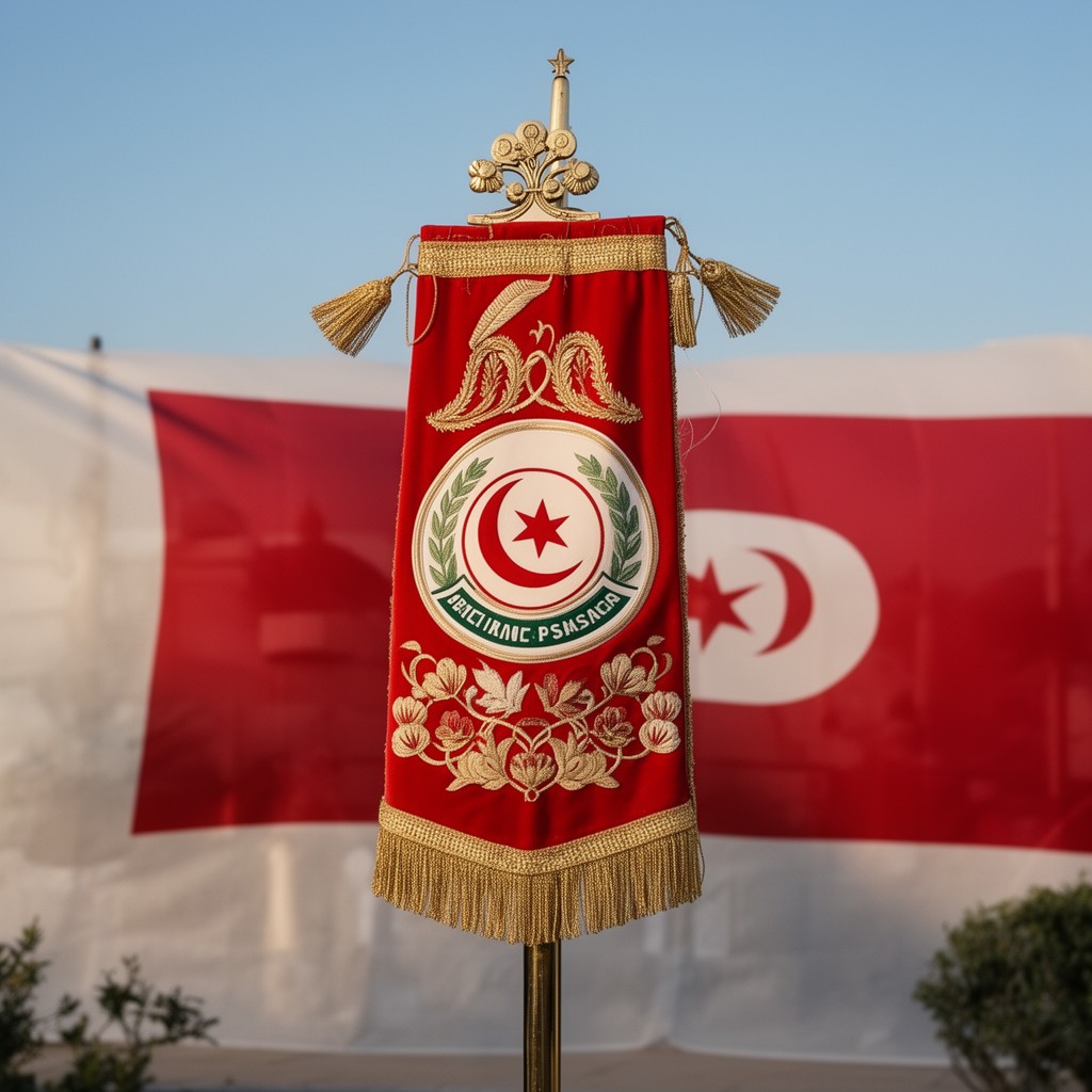 AI-generated illustration of Presidential standard of Tunisia