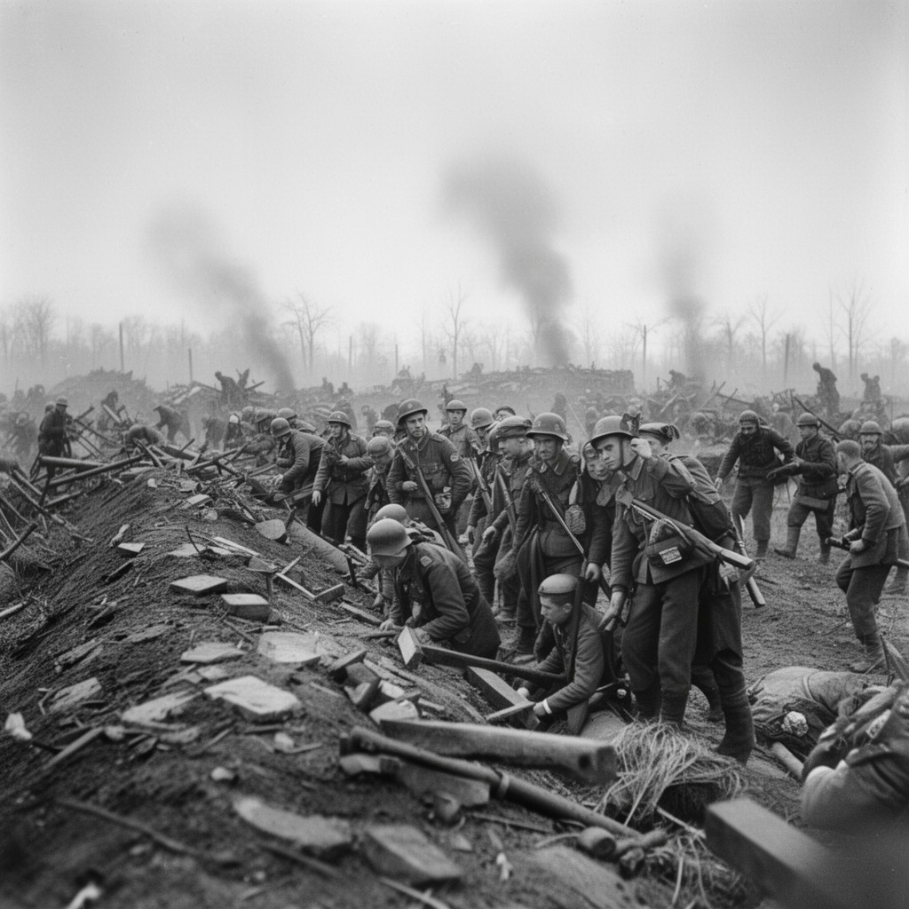 AI-generated illustration of German Spring Offensive (1918)
