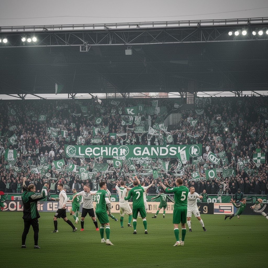 AI-generated illustration of Lechia Gdańsk