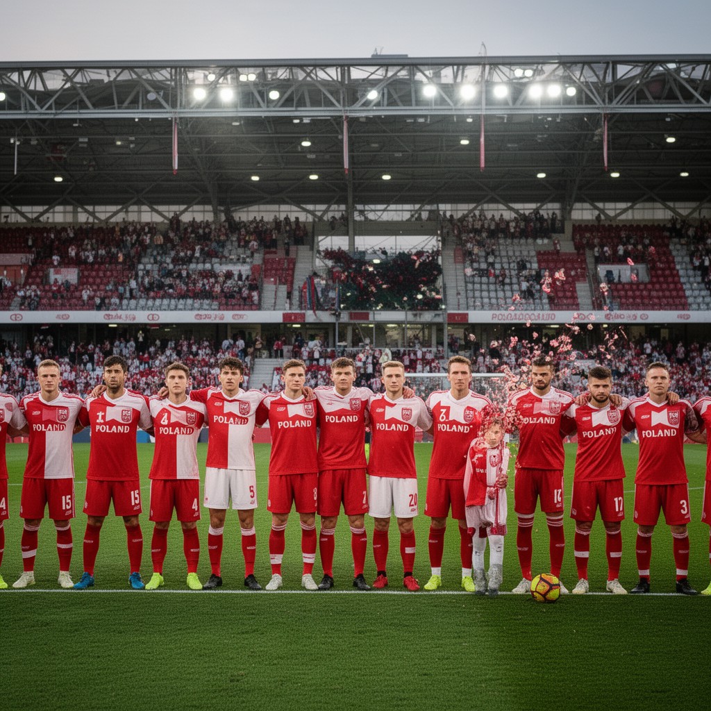 AI-generated illustration of Poland national under-17 football team