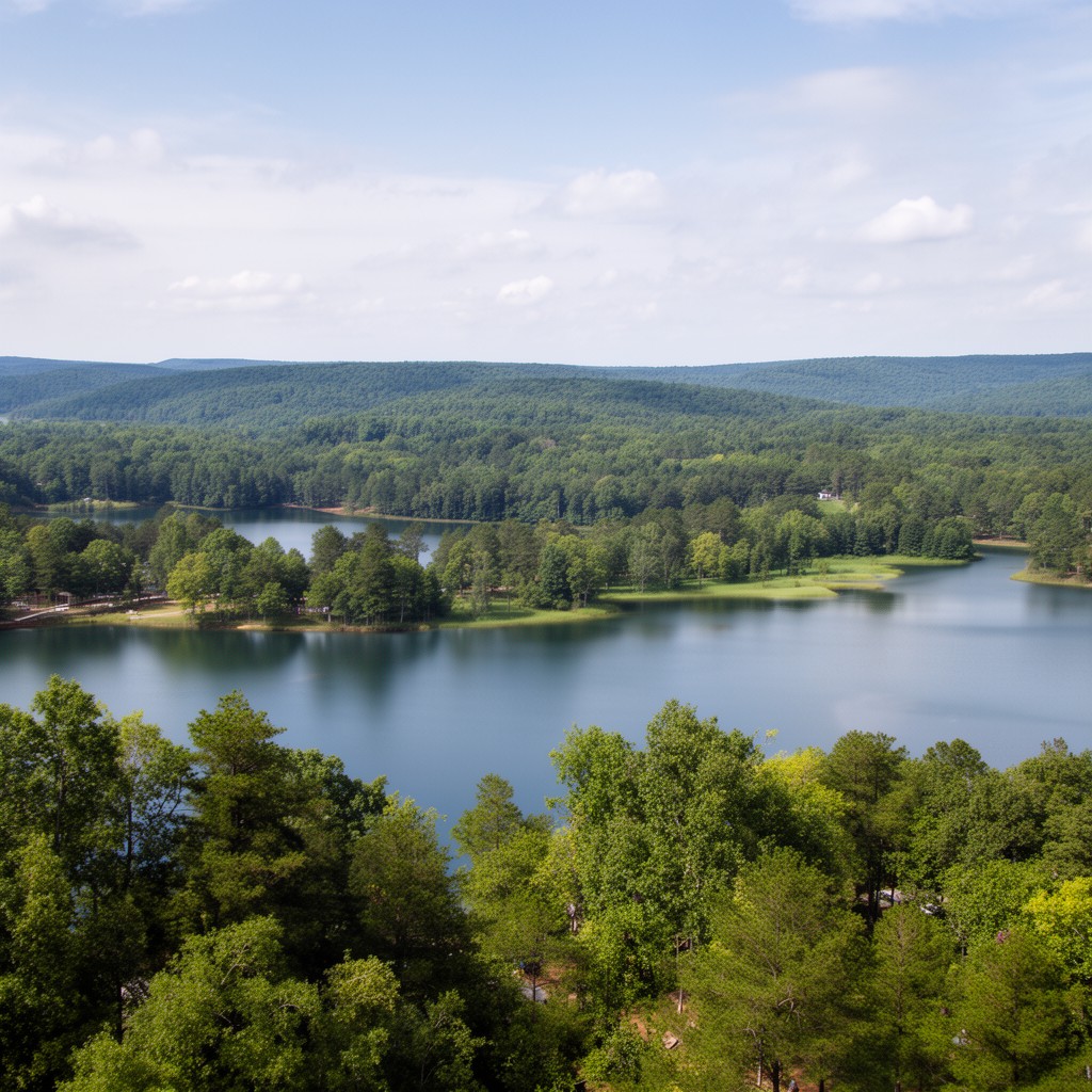 AI-generated illustration of B. Everett Jordan Lake
