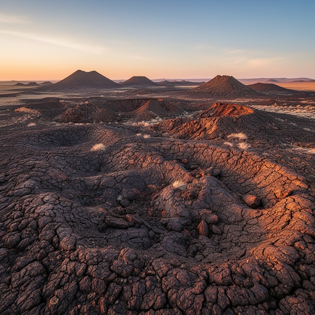 AI-generated illustration of Pinacate volcanic region