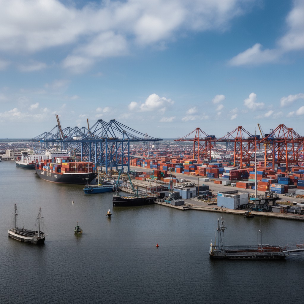 AI-generated illustration of Port of Baltimore