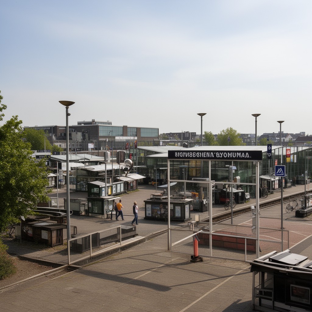 AI-generated illustration of Nijmegen Heyendaal railway station