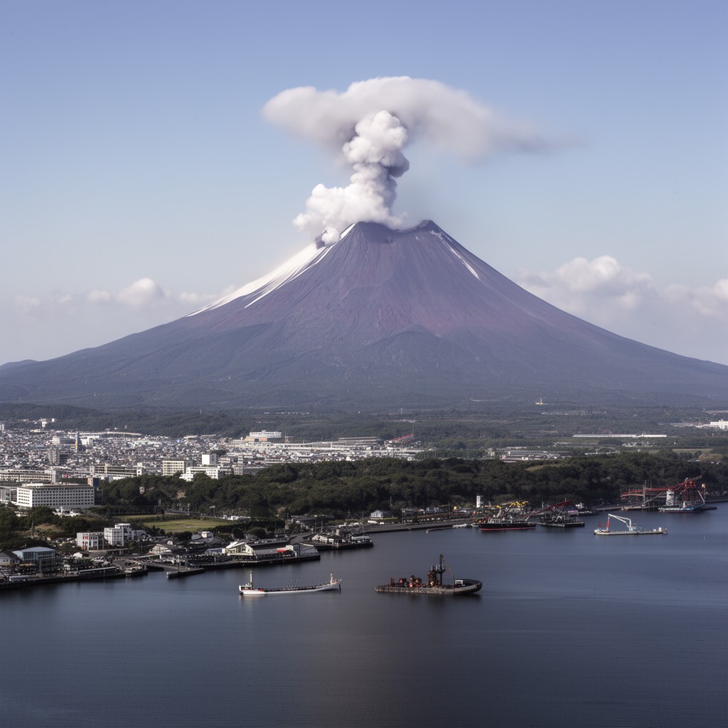 AI-generated illustration of Sakurajima