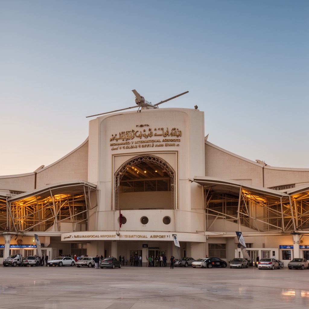 AI-generated illustration of Mohammed V International Airport