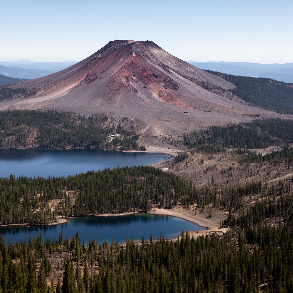 AI-generated illustration of Mount Mazama