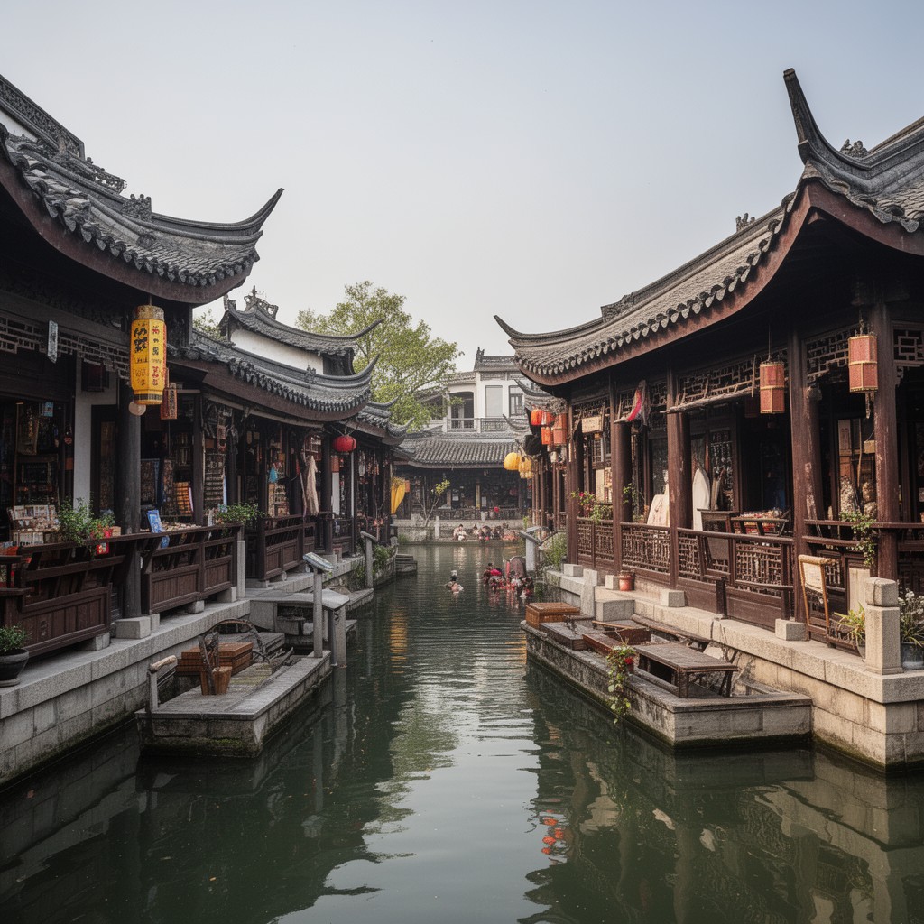 AI-generated illustration of Suzhou Street