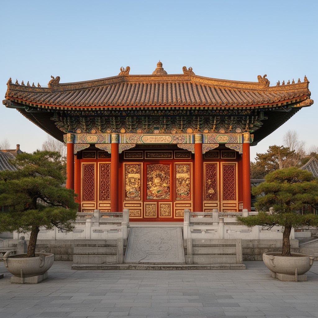 AI-generated illustration of Hall of Benevolence and Longevity