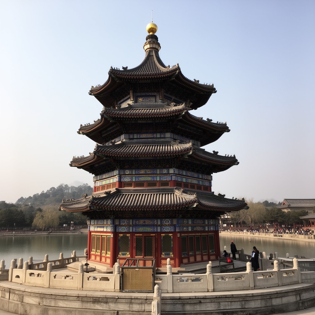 AI-generated illustration of Tower of Buddhist Incense