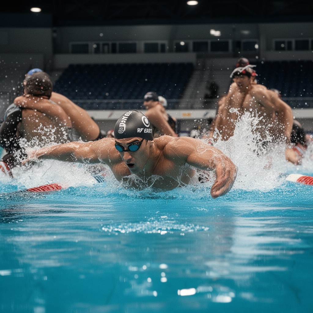 AI-generated illustration of Michael Phelps