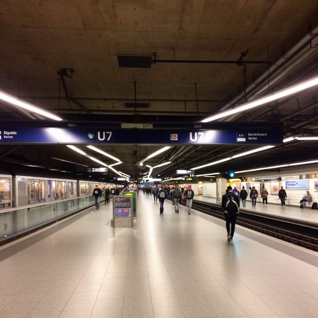 AI-generated illustration of Berlin U-Bahn line U7