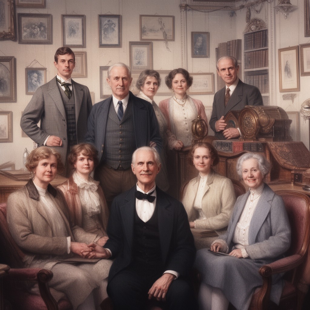 AI-generated illustration of Murray family