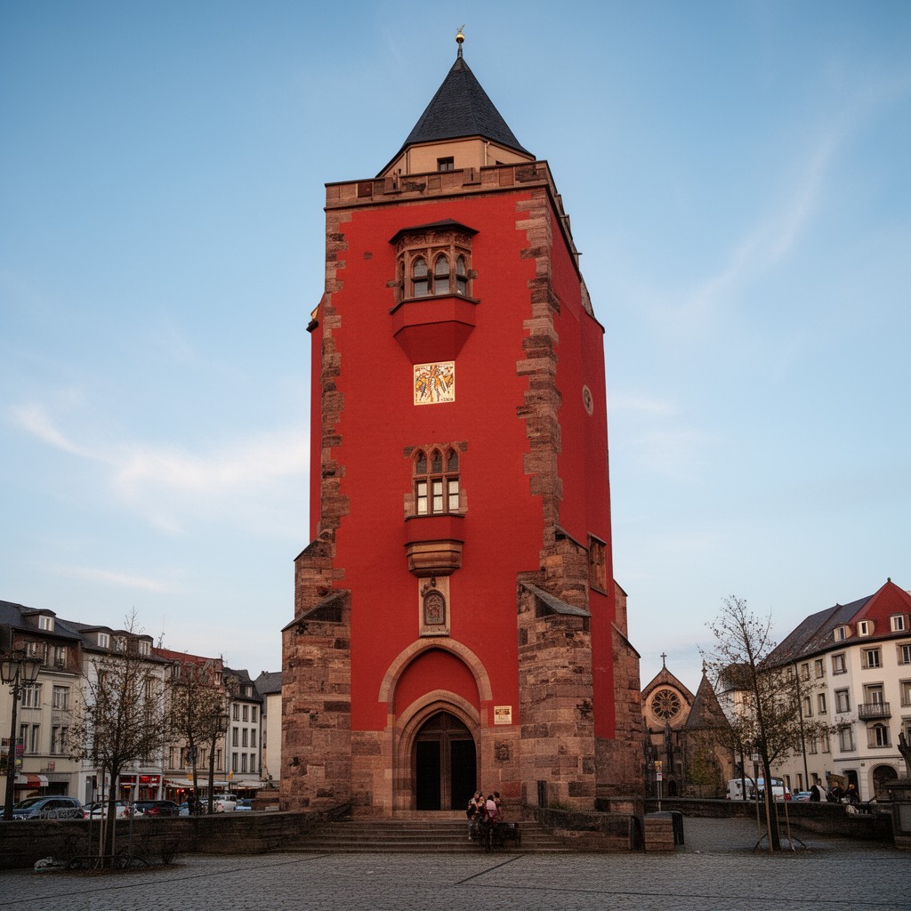 AI-generated illustration of Red Tower
