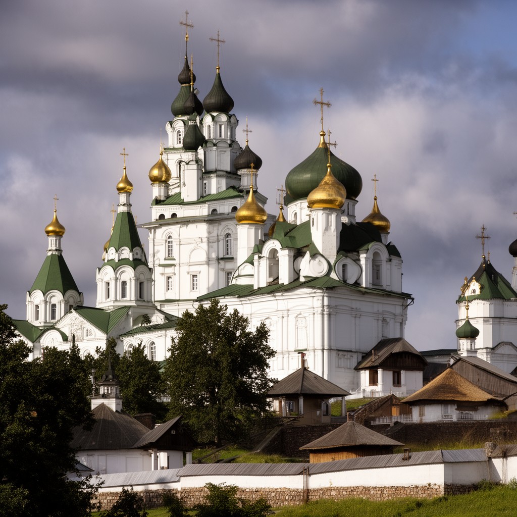 AI-generated illustration of Trinity Lavra of St. Sergius