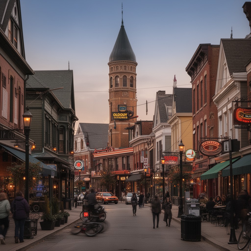 AI-generated illustration of Old Town neighborhood