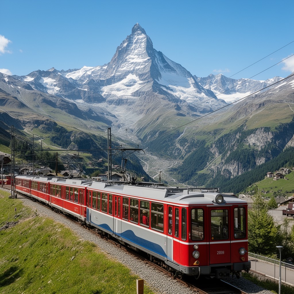 AI-generated illustration of Matterhorn Gotthard Bahn