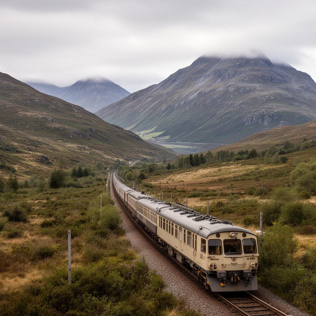 AI-generated illustration of West Highland Line