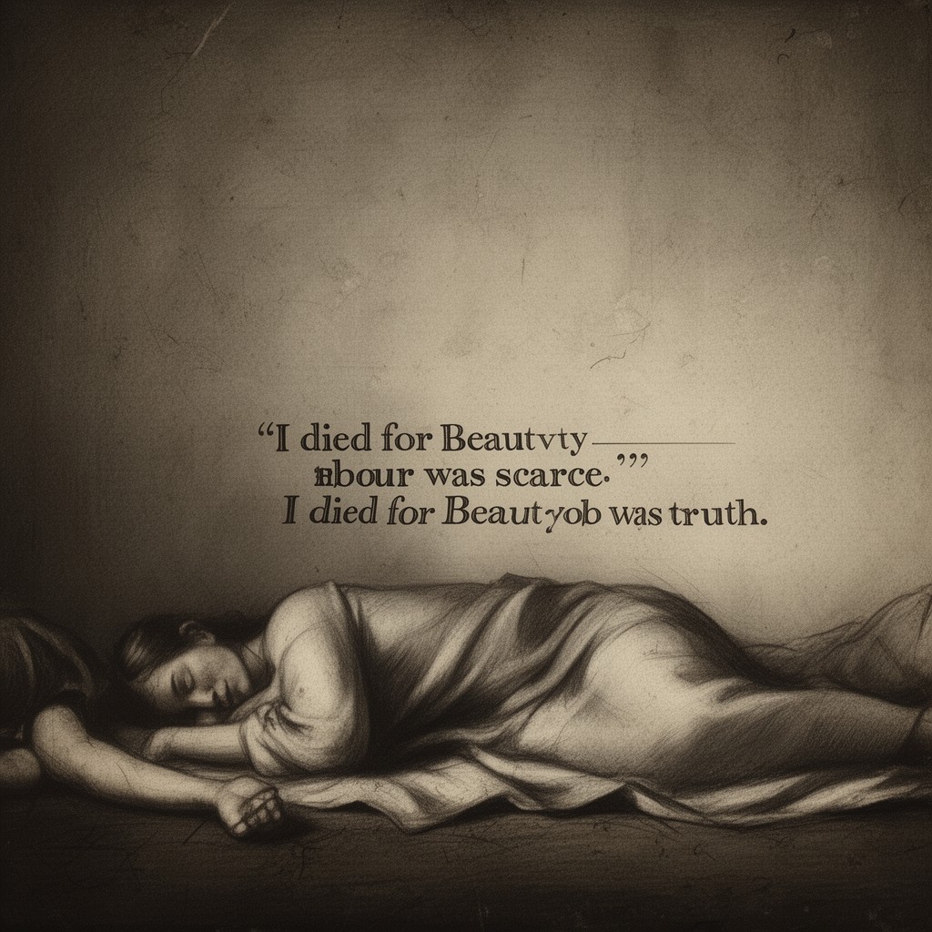AI-generated illustration of I died for Beauty—but was scarce