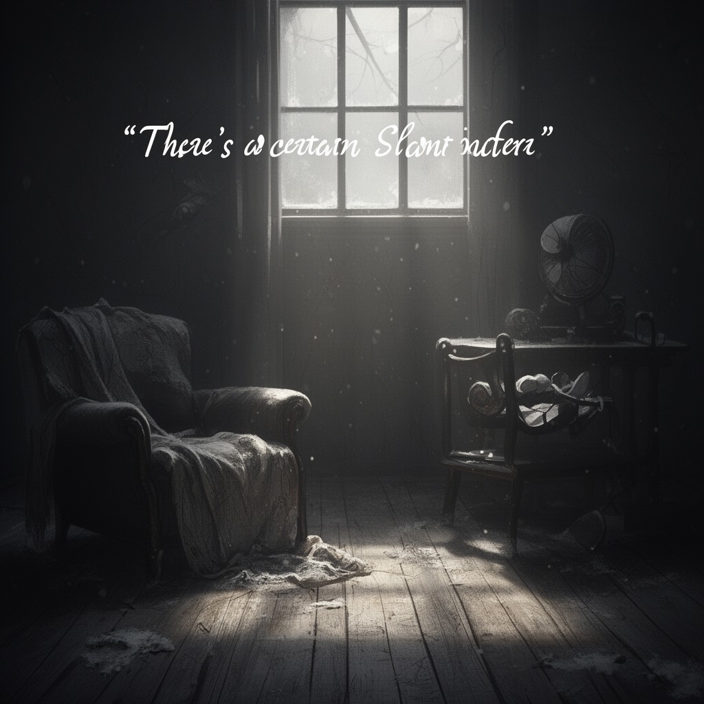 AI-generated illustration of There’s a certain Slant of light