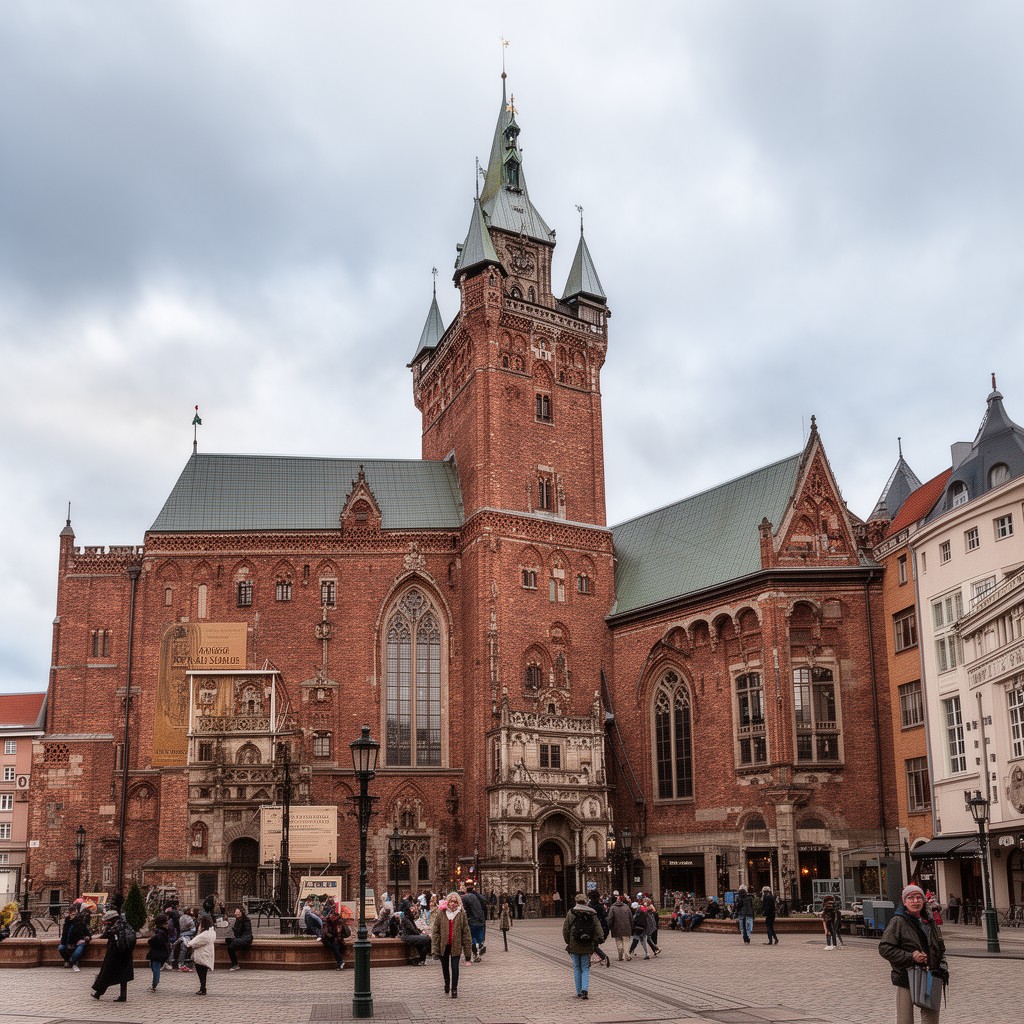 AI-generated illustration of Riga City Hall