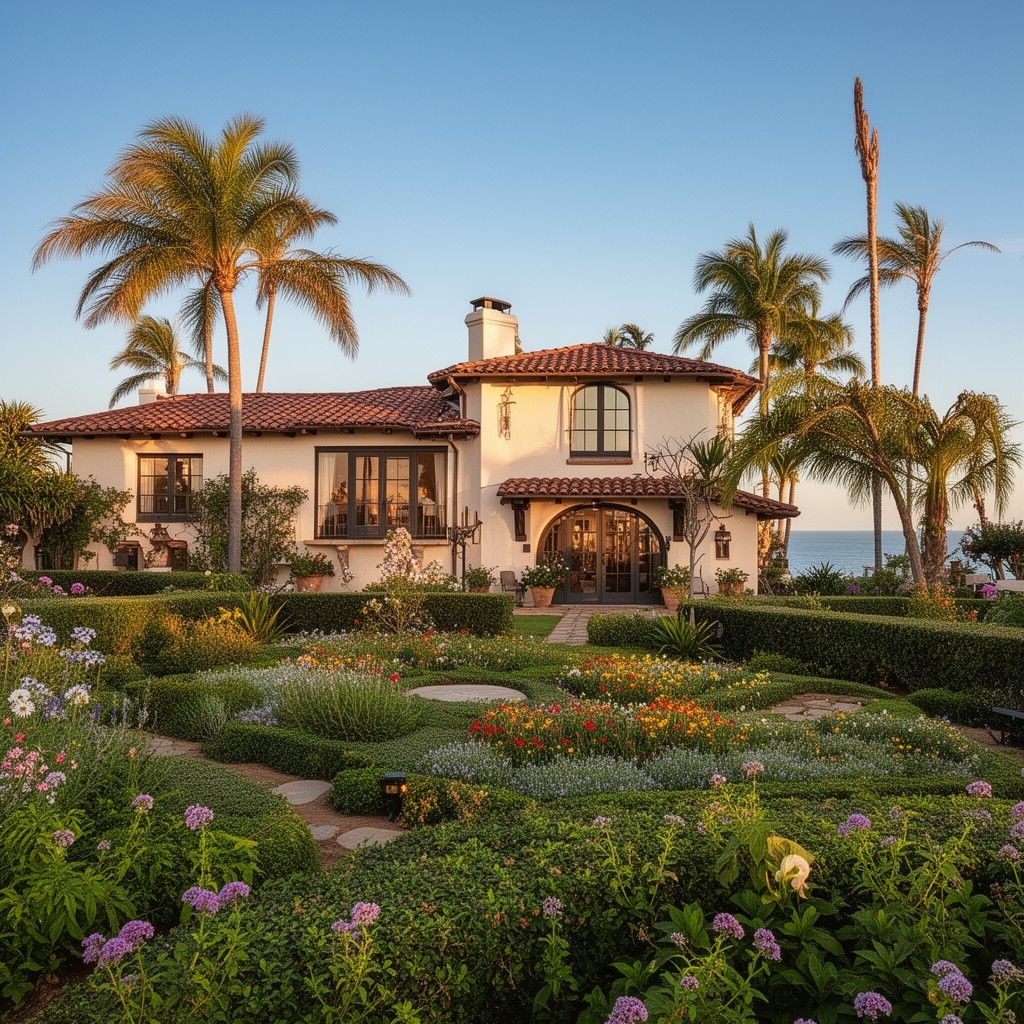 AI-generated illustration of Casa Romantica Cultural Center and Gardens