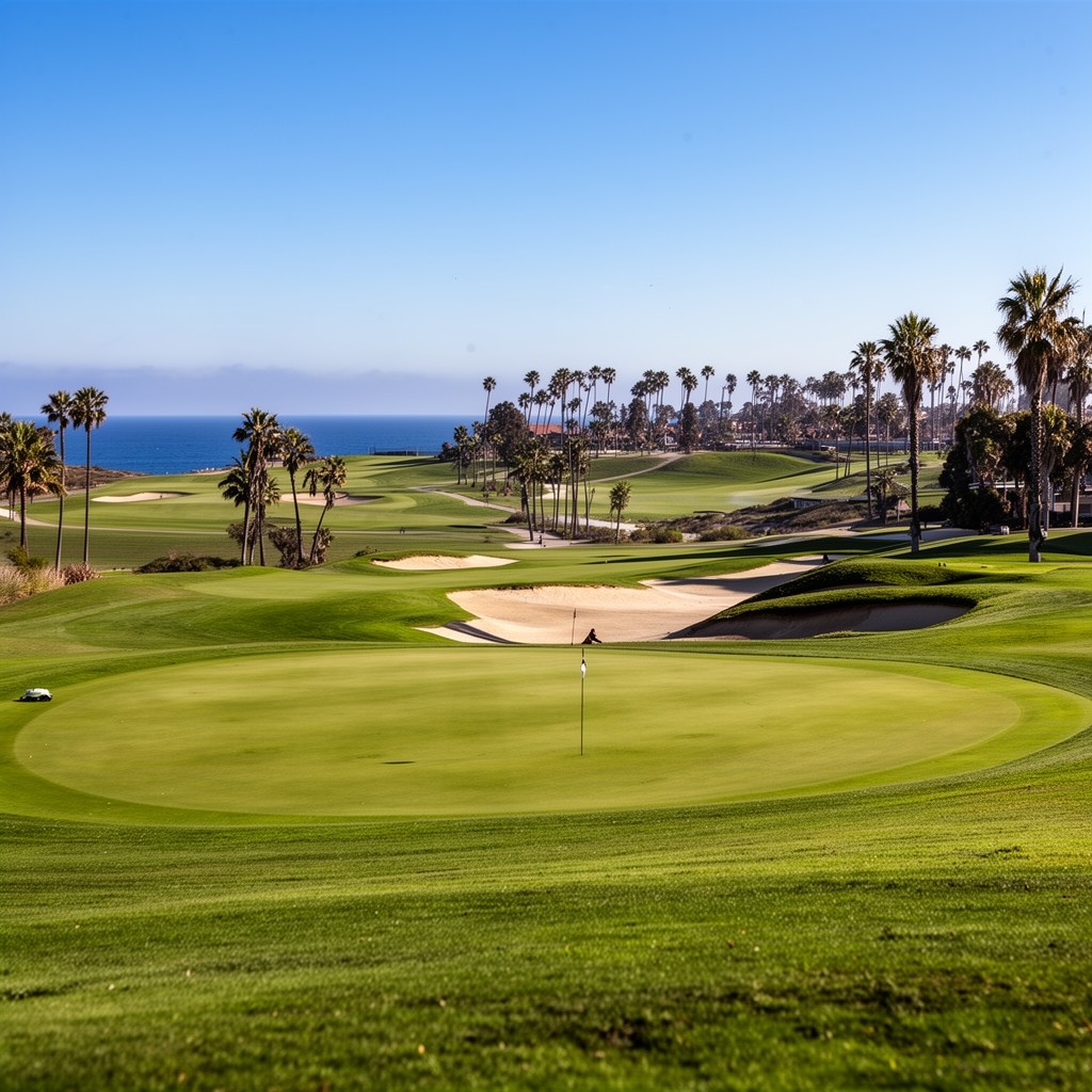 AI-generated illustration of San Clemente Municipal Golf Course