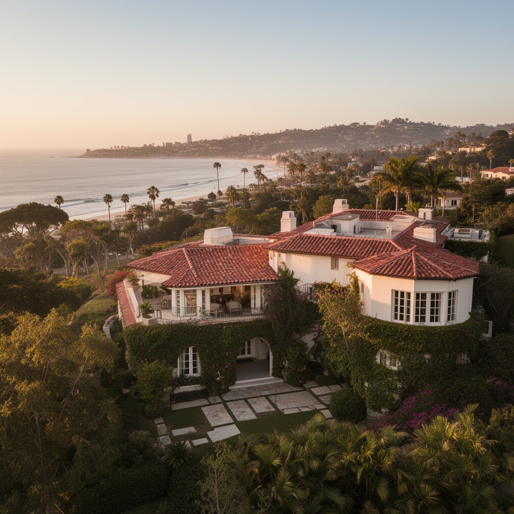 AI-generated illustration of La Casa Pacifica (Nixon’s Western White House)