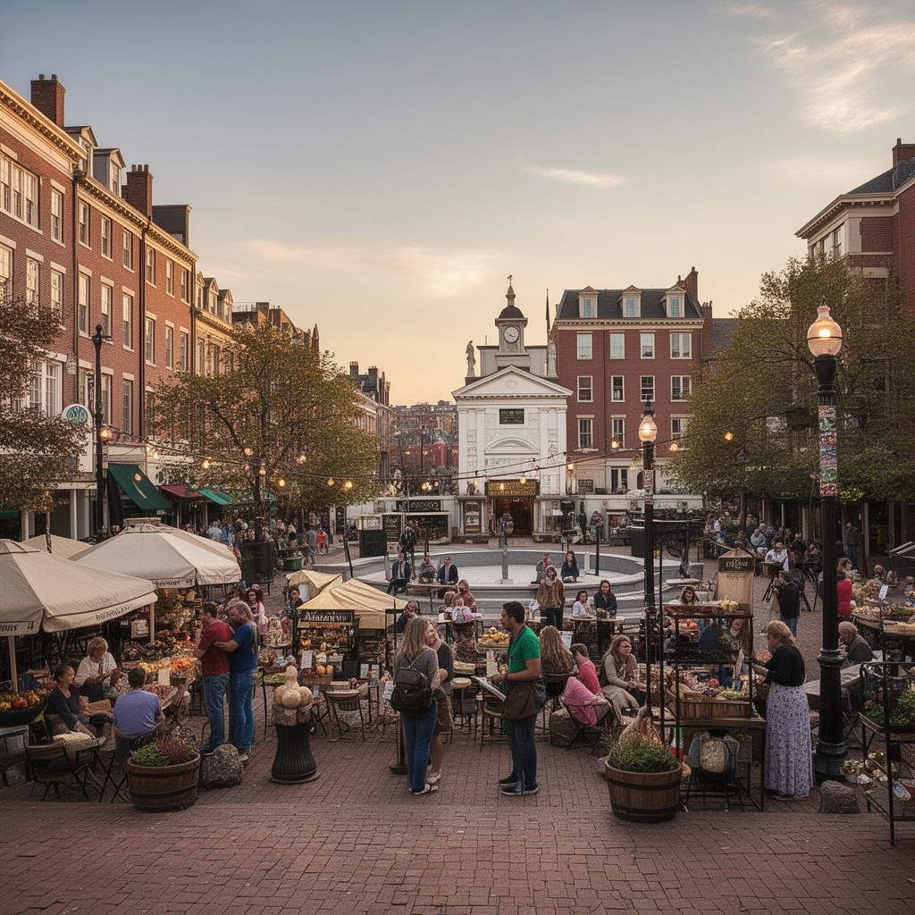 AI-generated illustration of Market Square, Alexandria